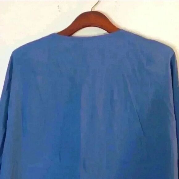 Madewell Tunic Chic Smoke Blue Du Jour Tie Sleeves Dress - Picture 9 of 15